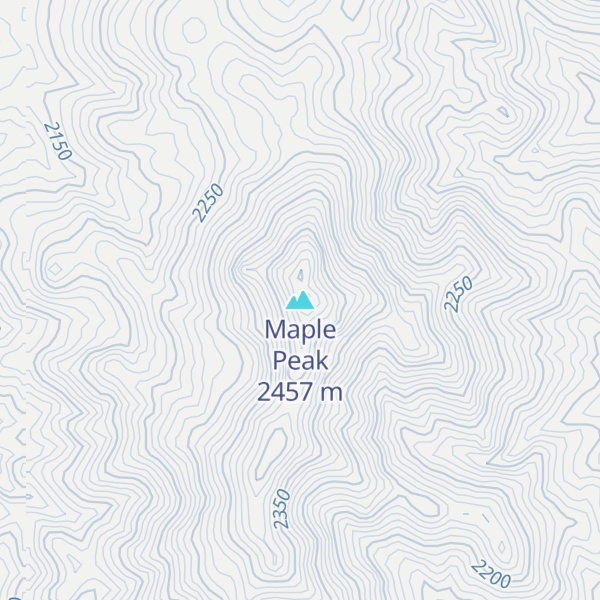 Map of Maple Peak