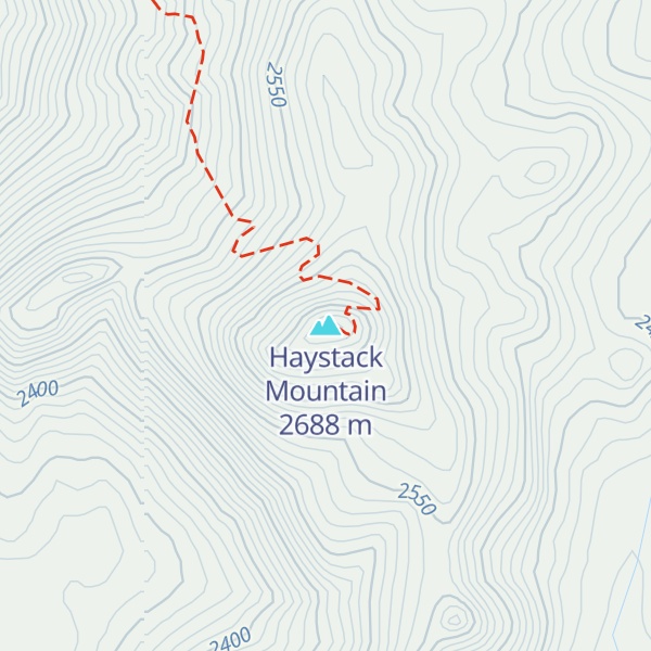 Map of Haystack Mountain