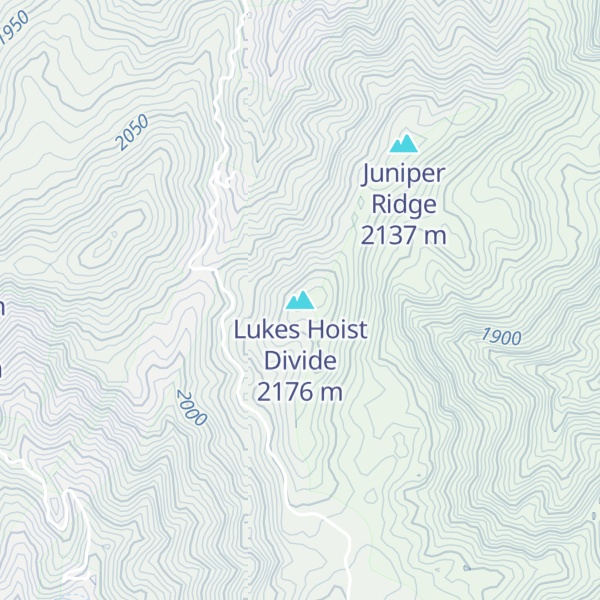Map of Lukes Hoist Divide