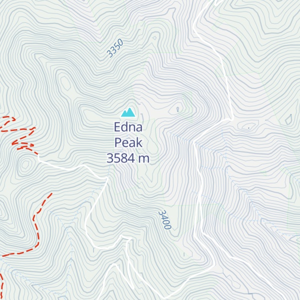Map of South Edna Peak