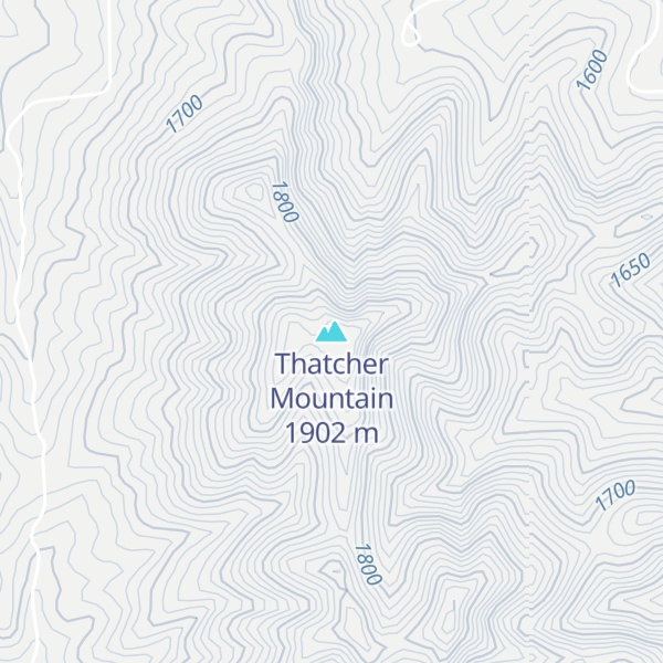 Map of Thatcher Mountain