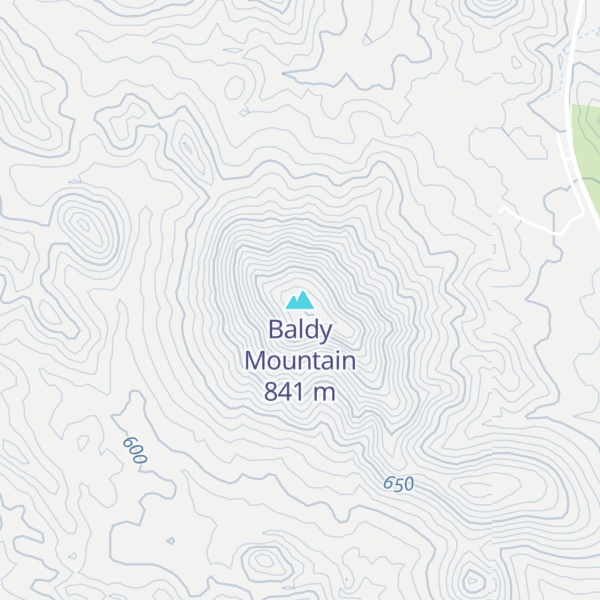Map of Baldy Mountain