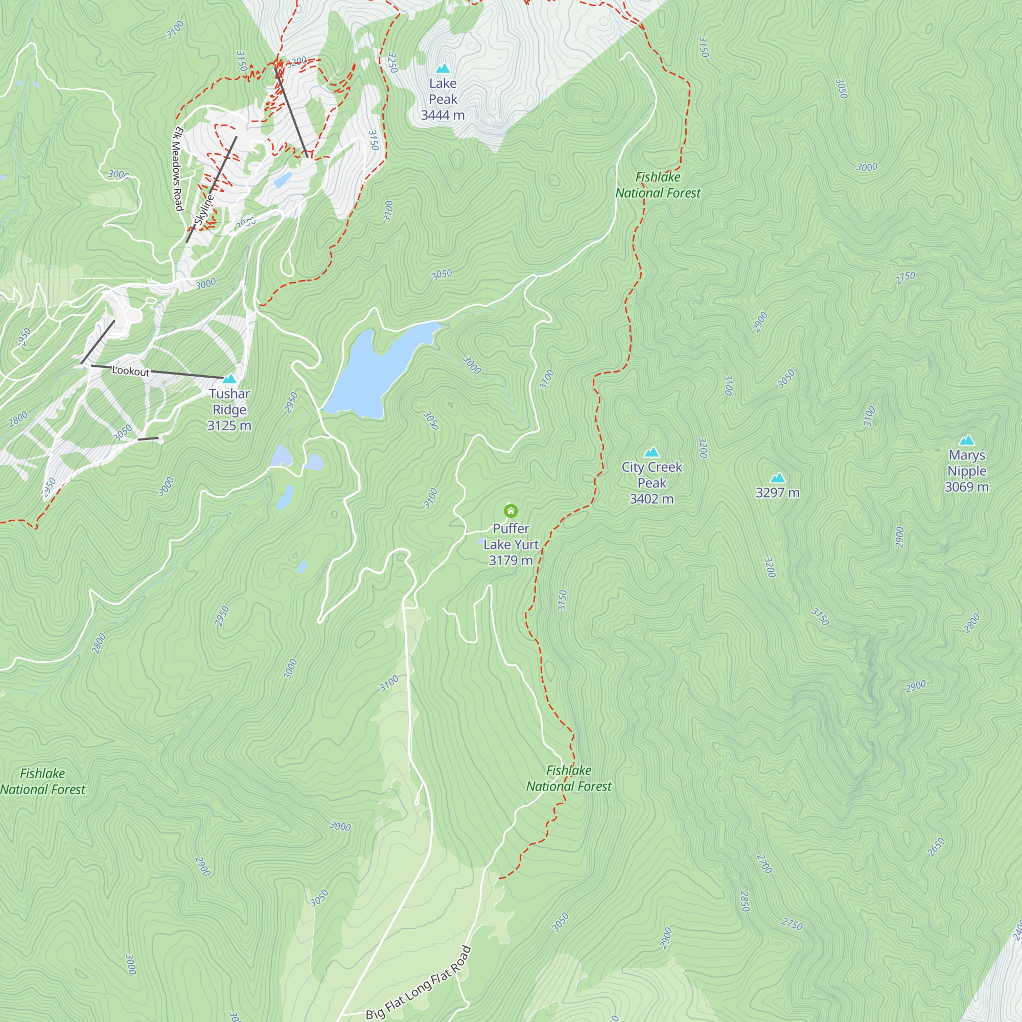 Puffer Lake Yurt map