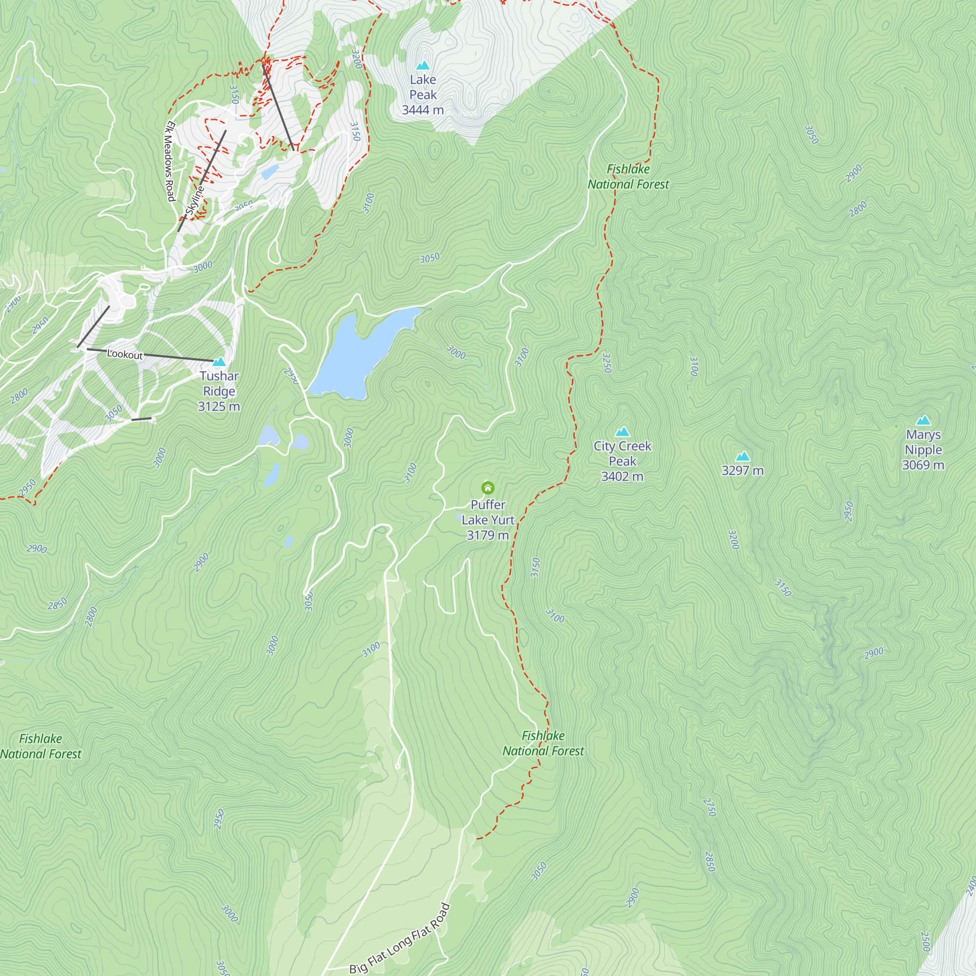 Puffer Lake Yurt map
