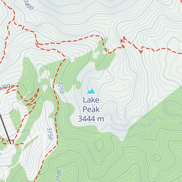 Map of Lake Peak