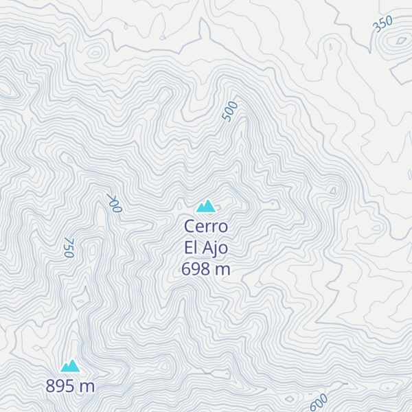 Map of Cerro El Ajo