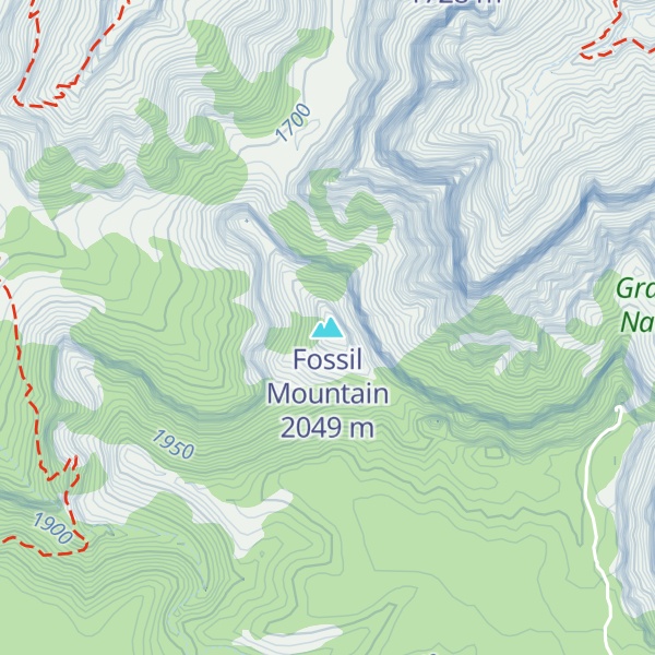 Map of Fossil Mountain