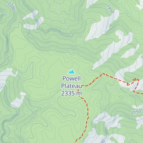 Map of Powell Plateau