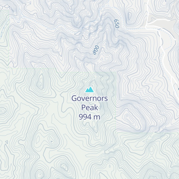 Map of Governors Peak