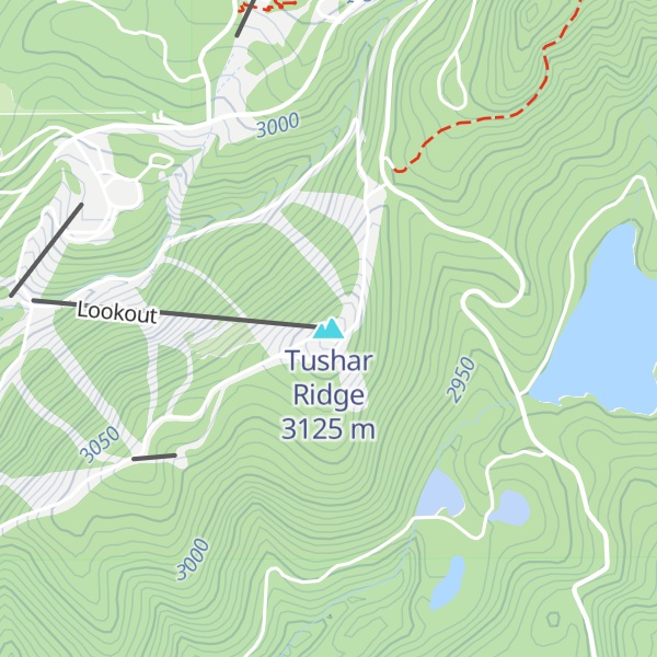 Map of Tushar Ridge