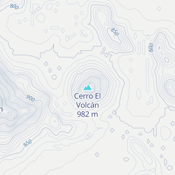 Map of Cerro El Volcán