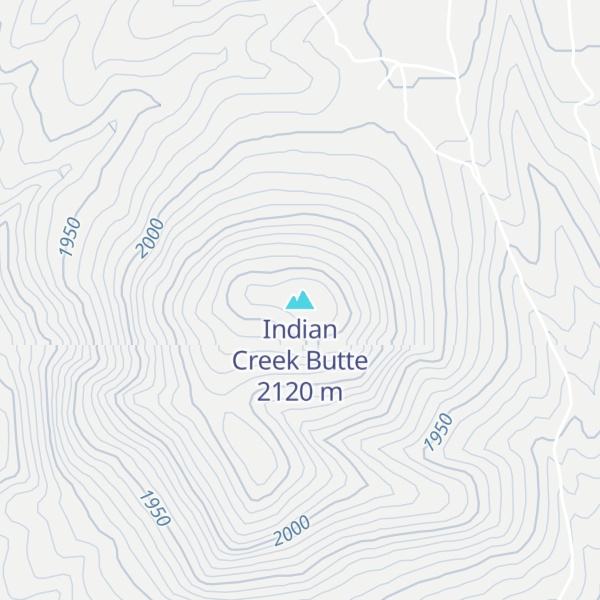 Map of Indian Creek Butte