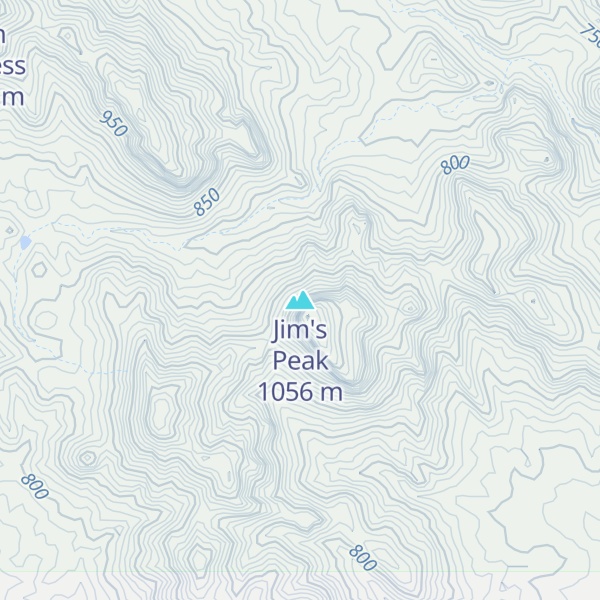 Map of Jim's Peak