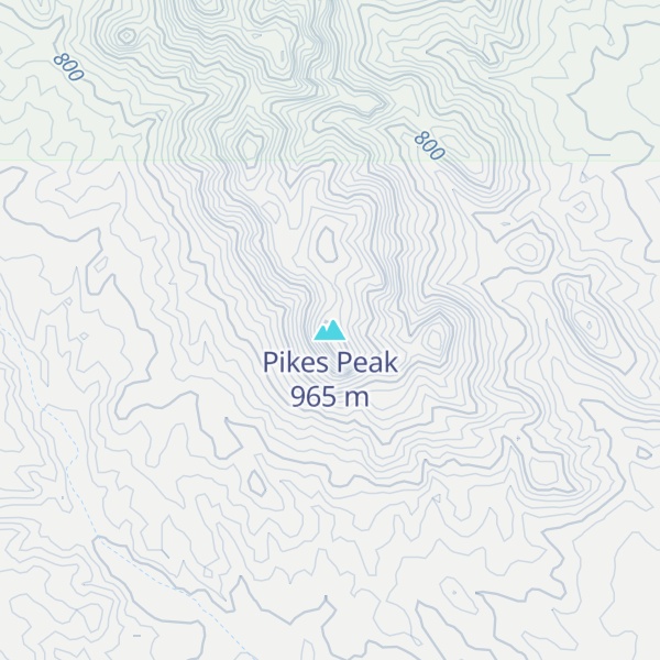 Map of Pikes Peak