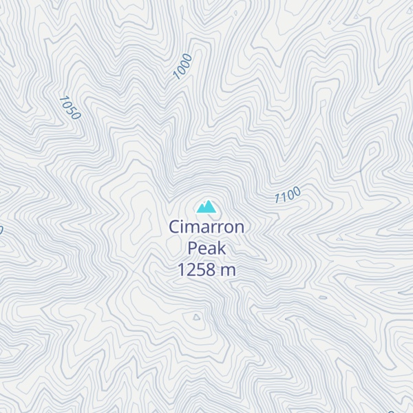 Map of Cimarron Peak
