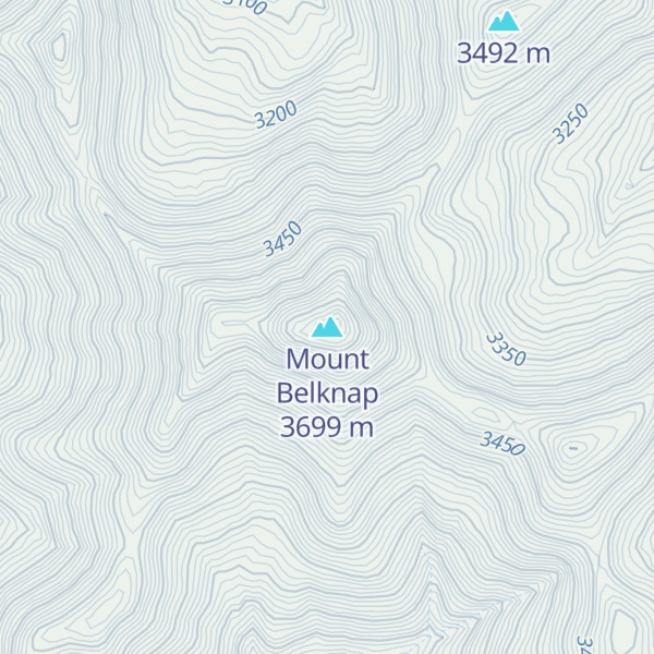 Map of Mount Belknap