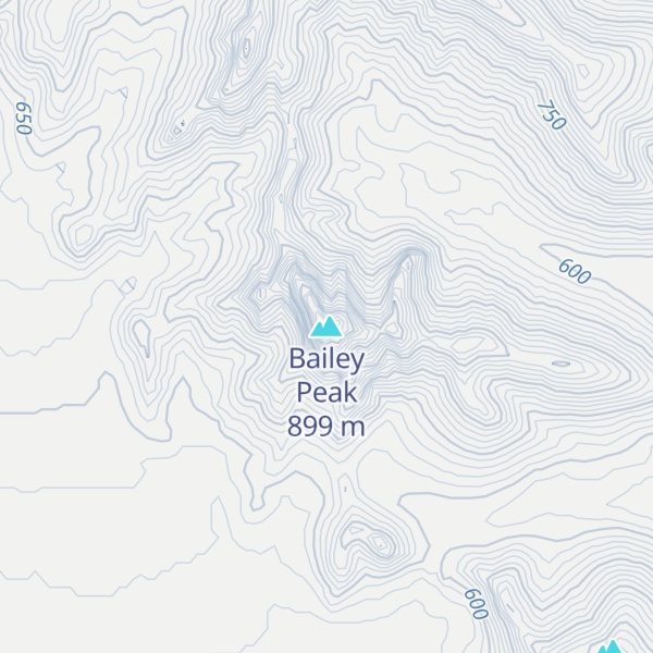 Map of Bailey Peak
