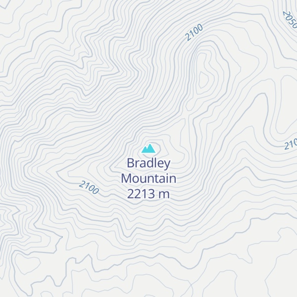 Map of Bradley Mountain