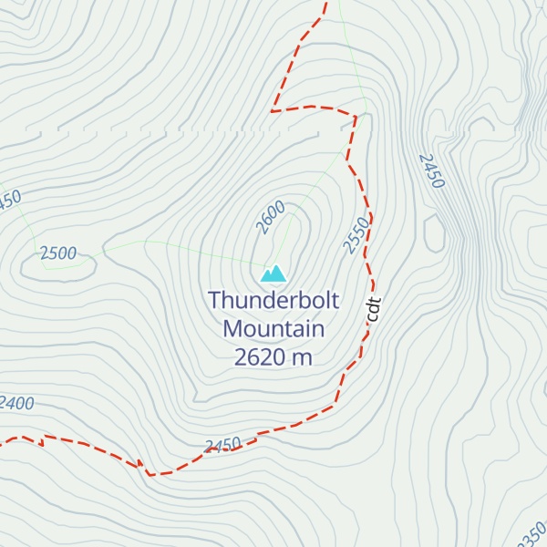 Map of Thunderbolt Mountain