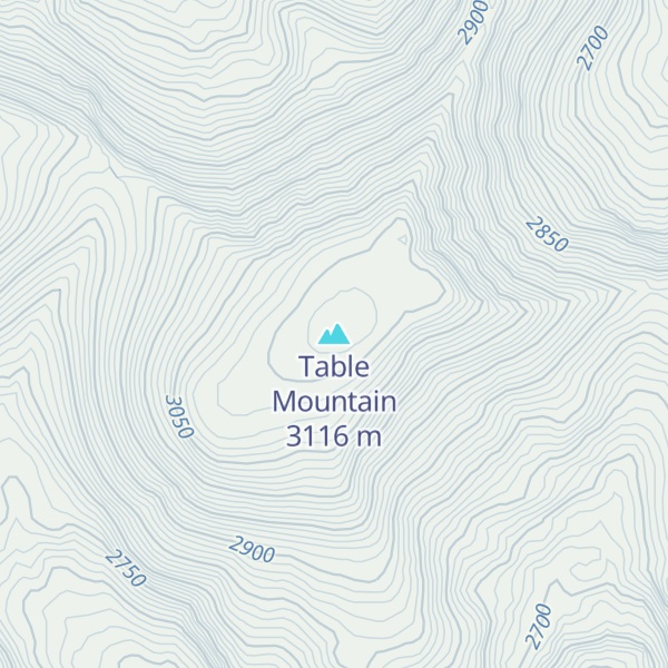 Map of Table Mountain