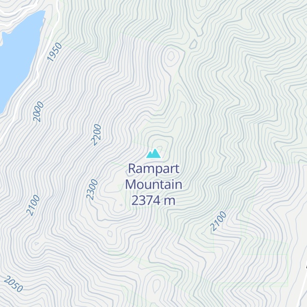 Map of Rampart Mountain