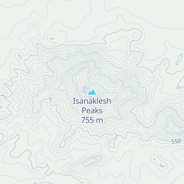 Map of Isanaklesh Peaks