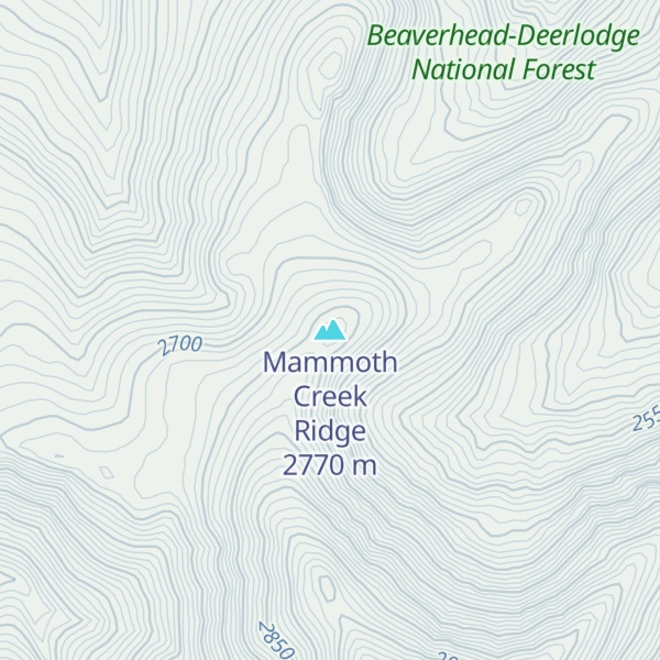 Map of Mammoth Creek Ridge