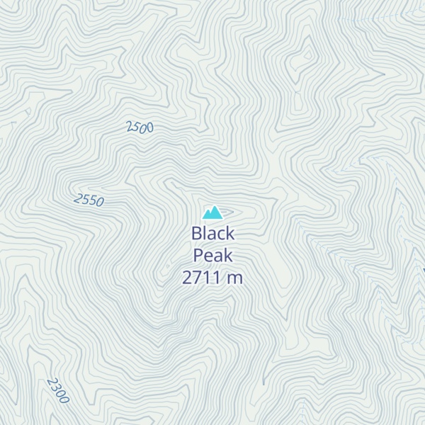 Map of Black Peak