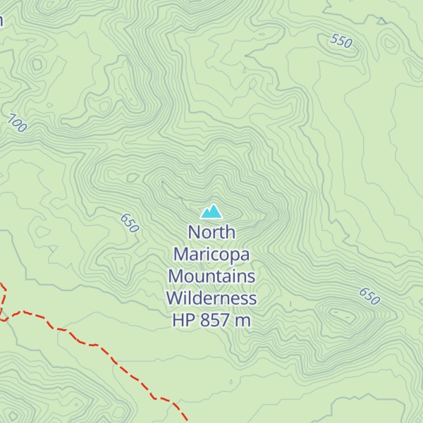Map of North Maricopa Mountains Wilderness HP