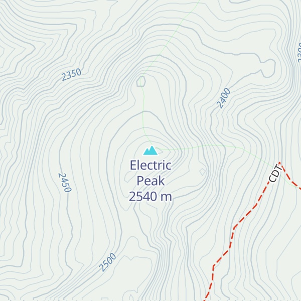Map of Electric Peak