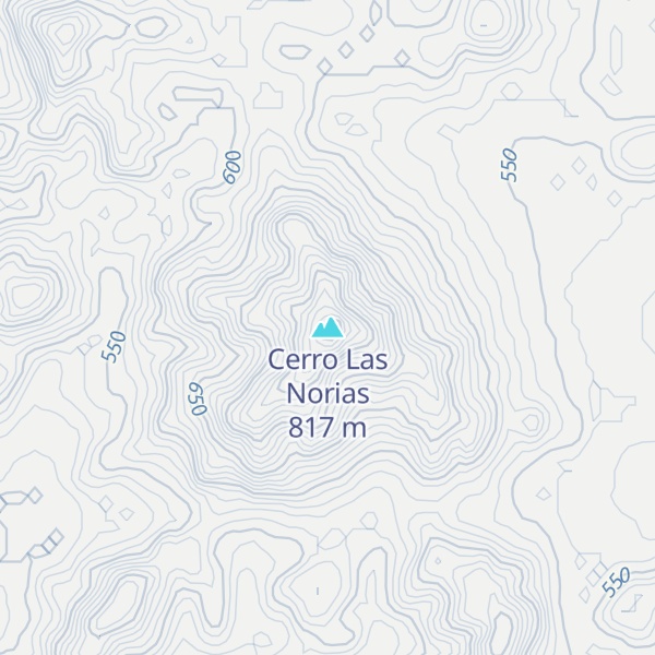 Map of Cerro Las Norias
