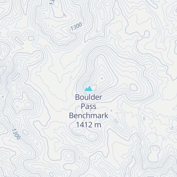 Map of Boulder Pass Benchmark