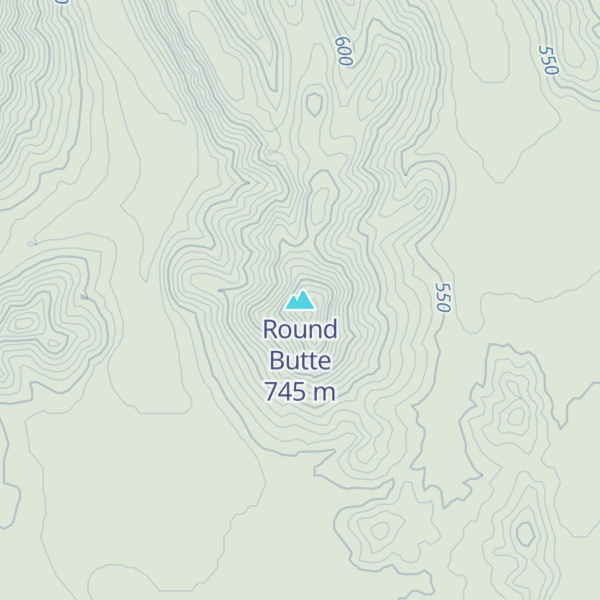 Map of Round Butte