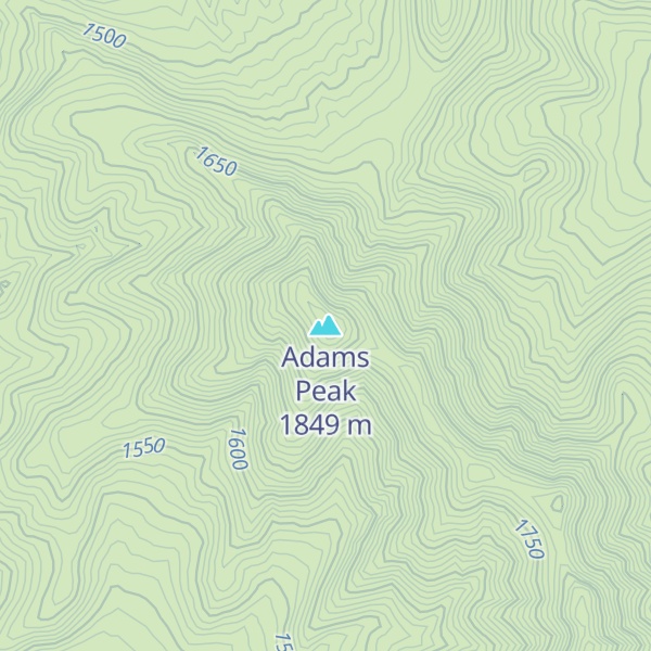 Map of Adams Peak