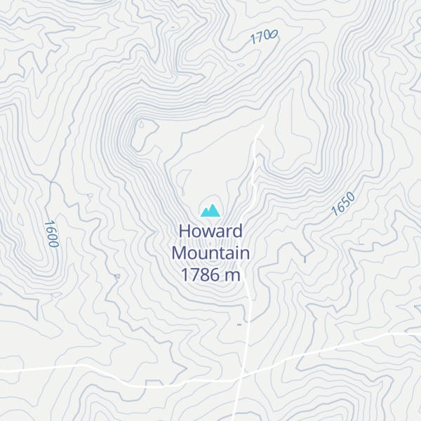 Map of Howard Mountain
