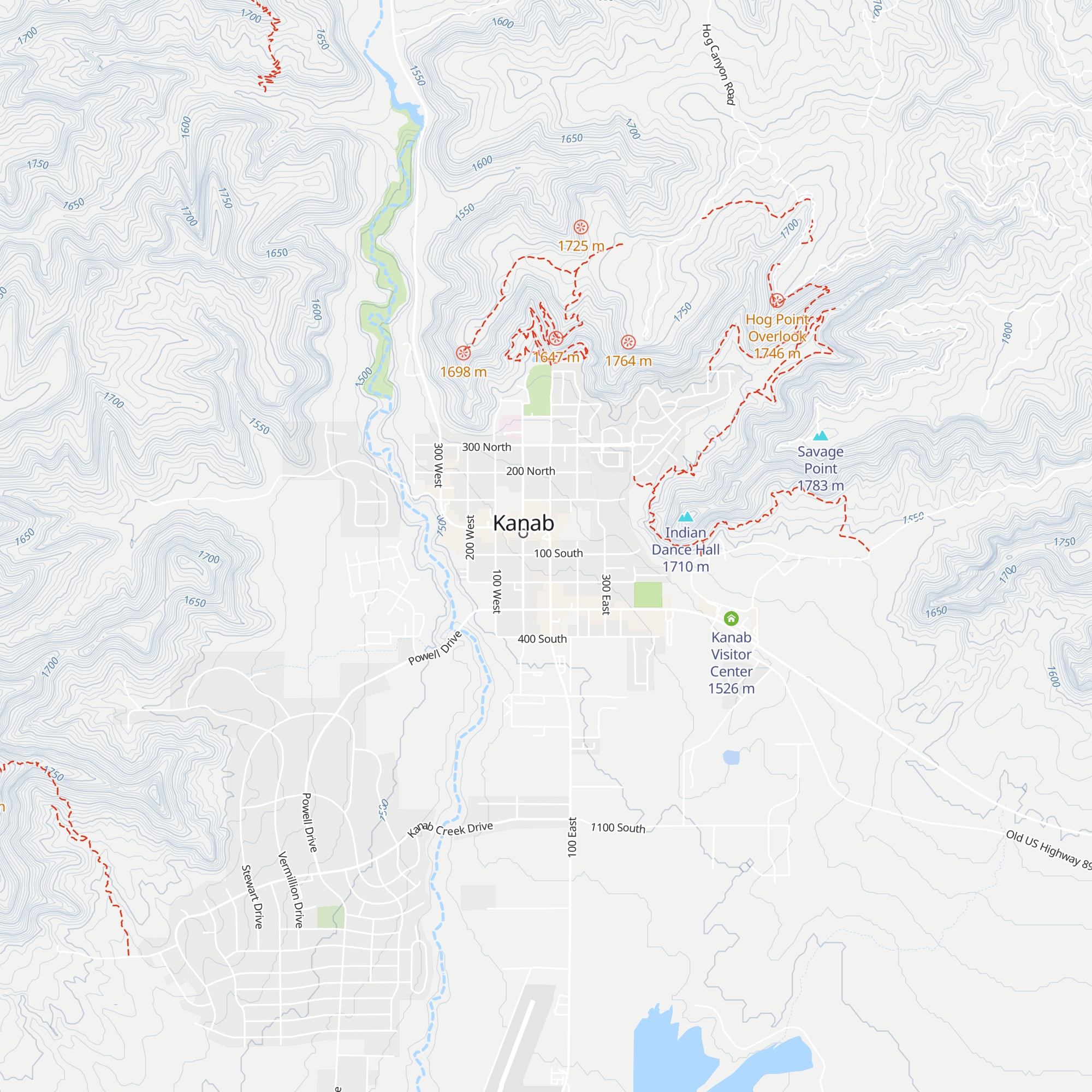 Kanab Tourism Office map
