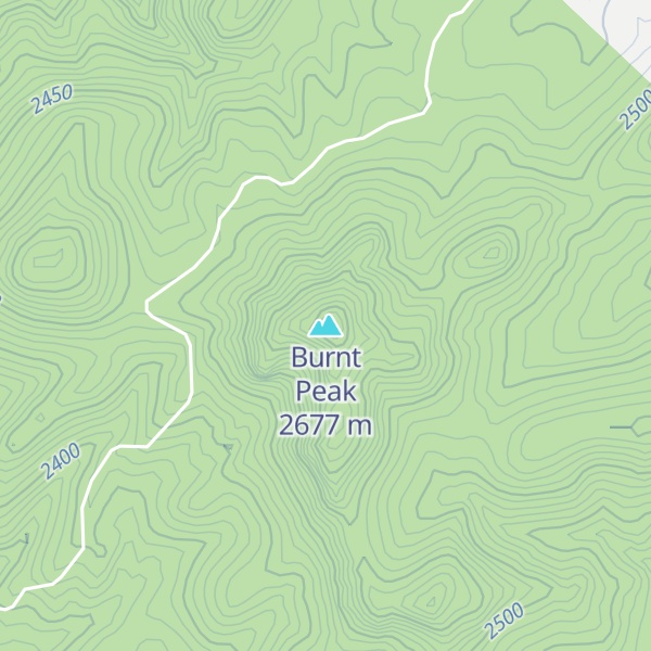Map of Burnt Peak