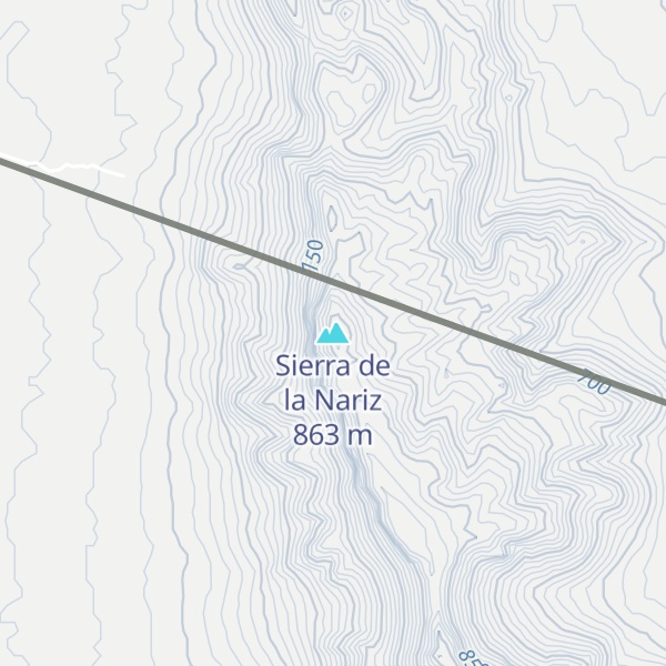 Map of Sierra de la Nariz