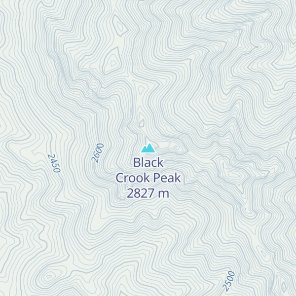 Map of Black Crook Peak