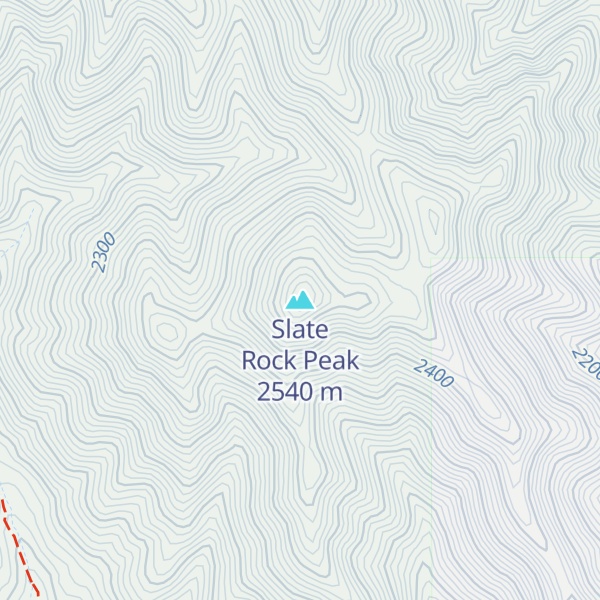Map of Slate Rock Peak