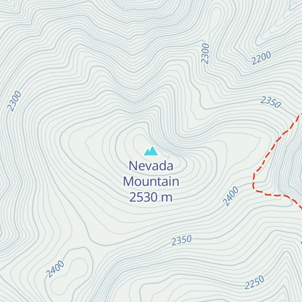 Map of Nevada Mountain