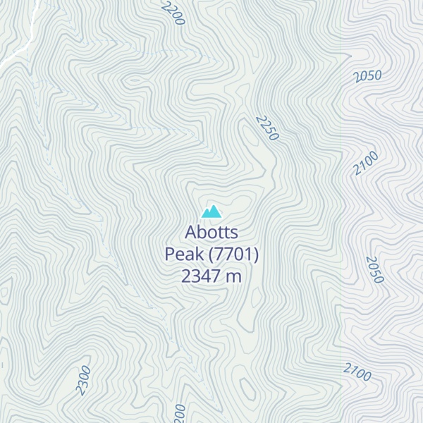 Map of Abotts Peak (7701)