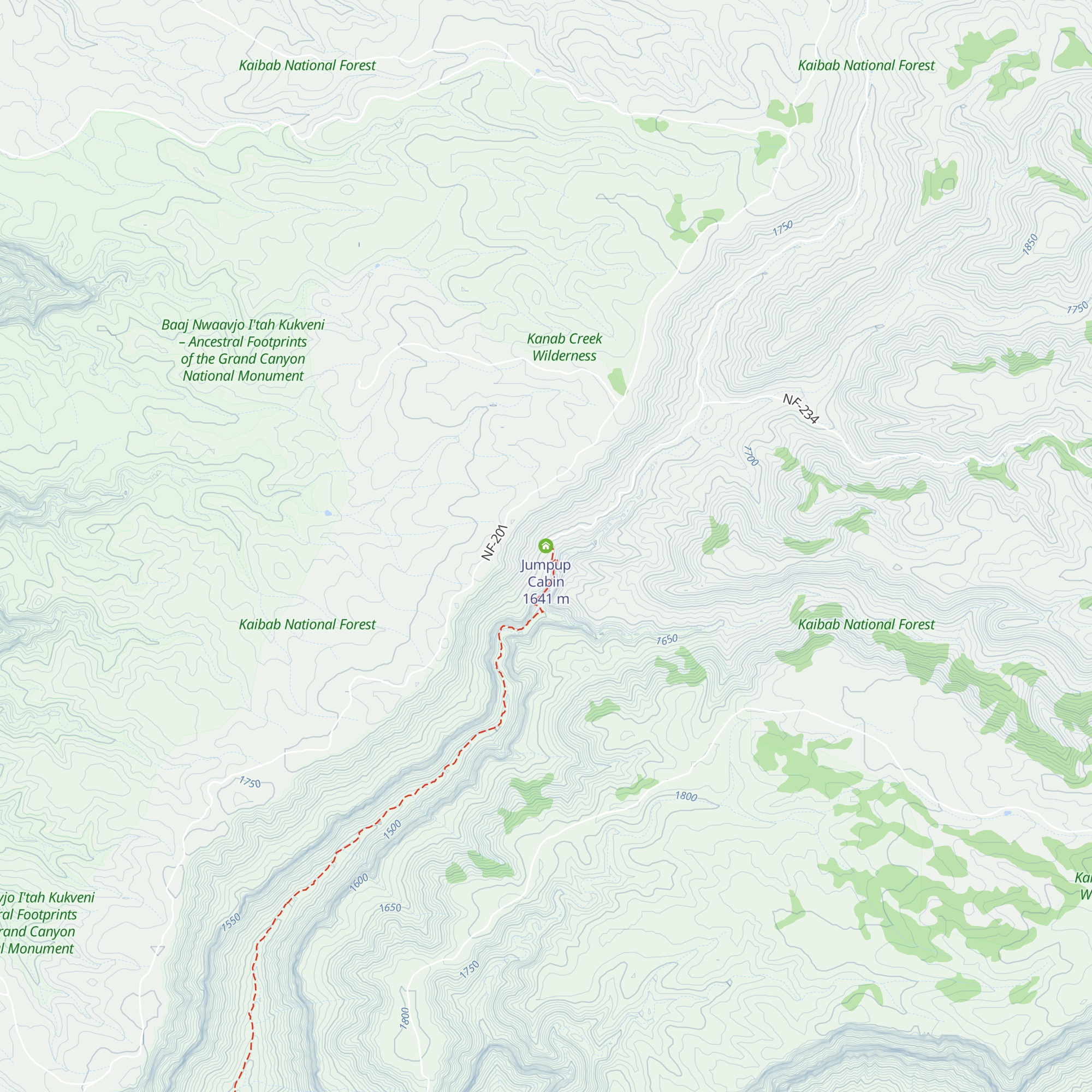 Jumpup Cabin map