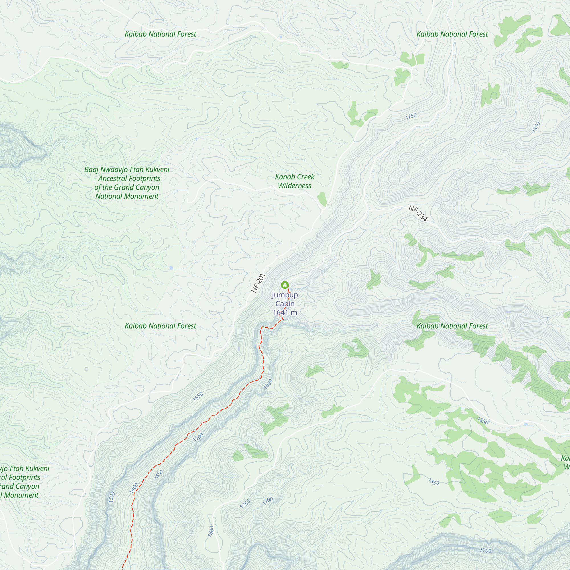 Jumpup Cabin map