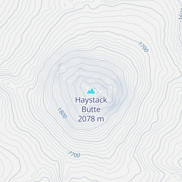 Map of Haystack Butte