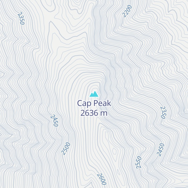Map of Cap Peak