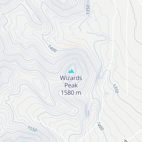 Map of Wizards Peak