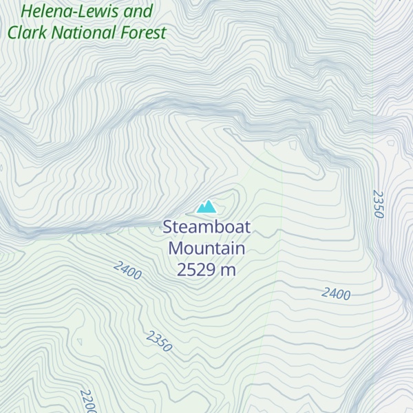Map of Steamboat Mountain
