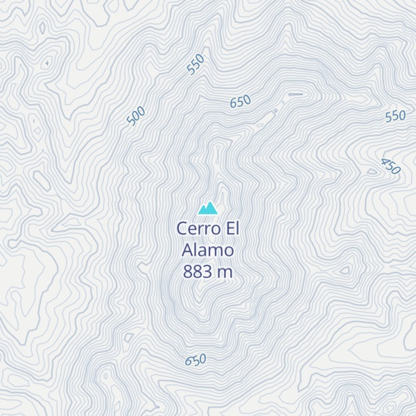 Map of Cerro El Alamo