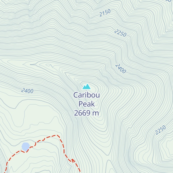 Map of Caribou Peak